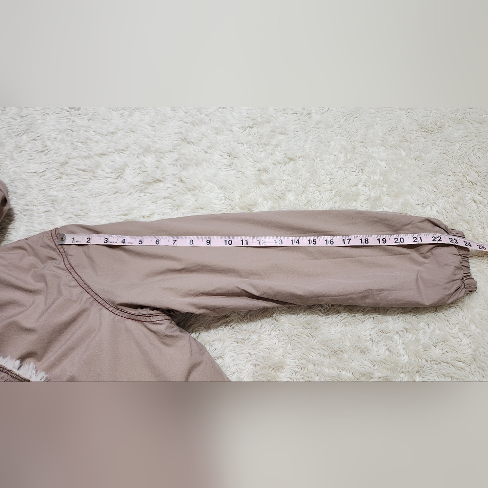 FREE PEOPLE Open Range Jacket Dusty Rose Taupe Sz Small Good Condition With FLAW - Picture 8 of 14